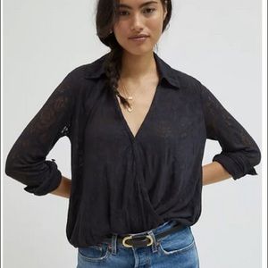 Anthropologie Maeve black shirt.